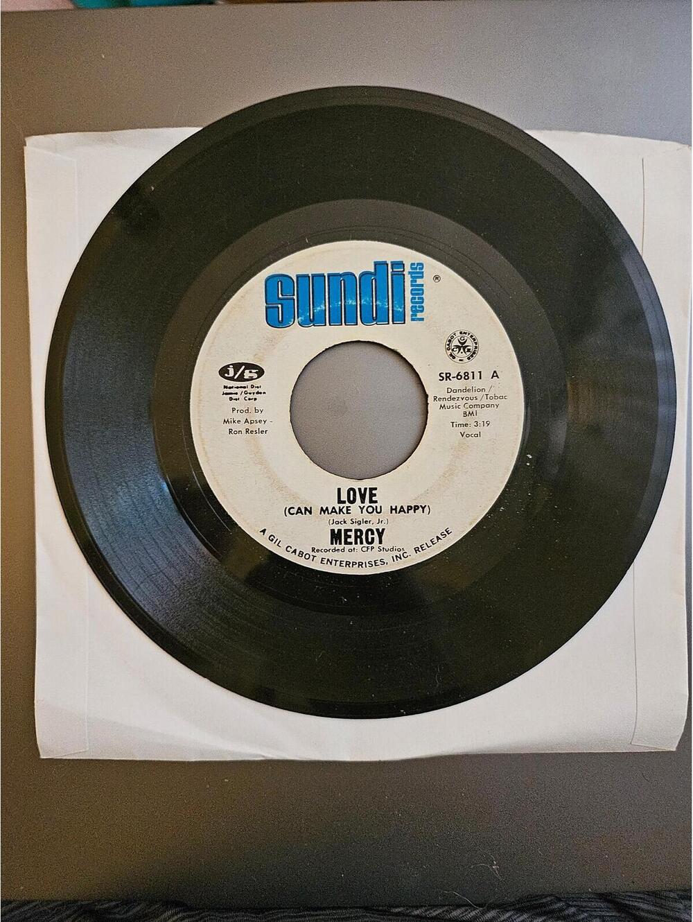 Mercy - LOVE (CAN MAKE YOU HAPPY) / FIRE BALL 7" Vinyl 45